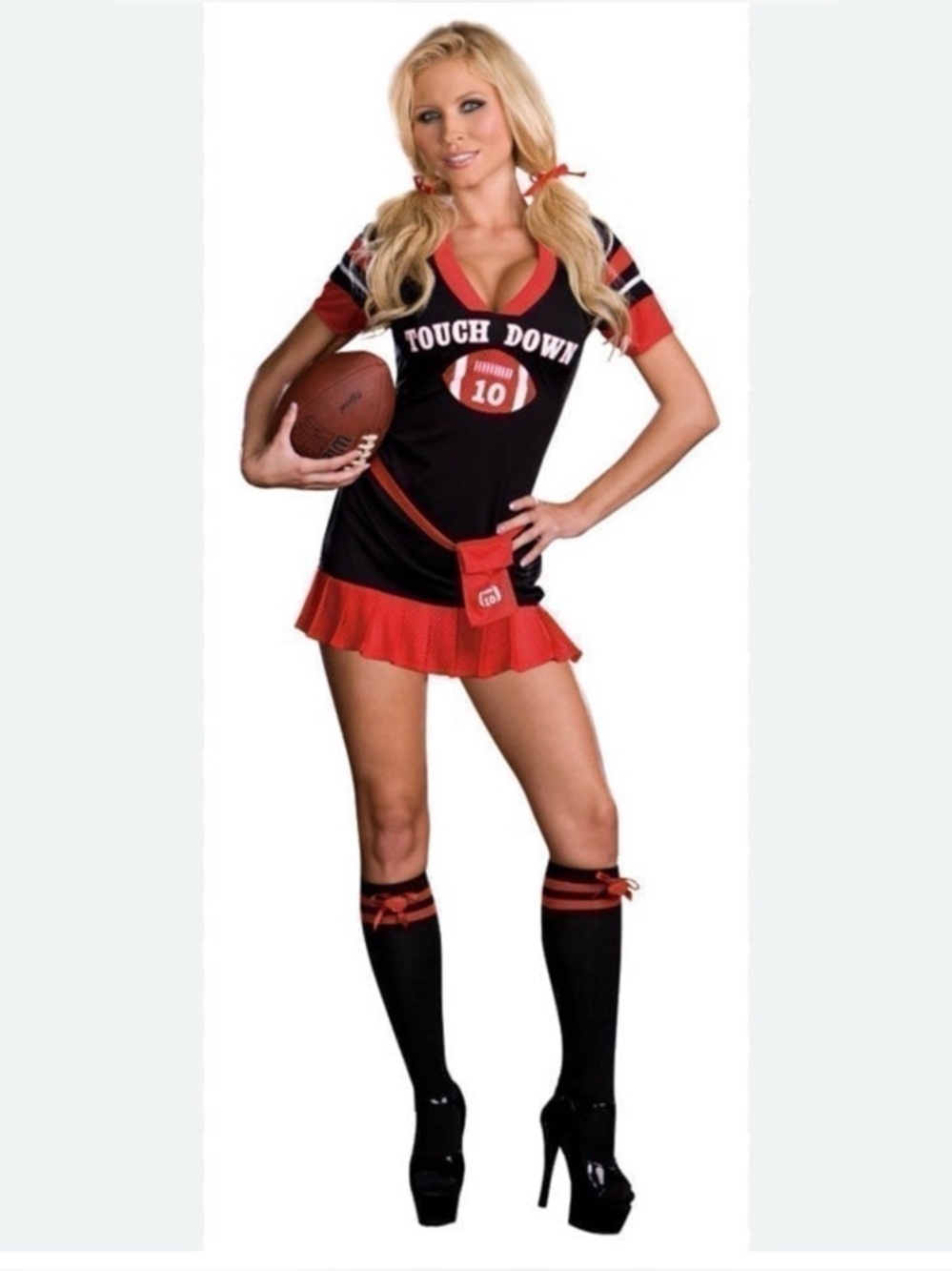 Womens Touch Down Sexy Football Costume - Mr. Costumes dreamgirl size XL